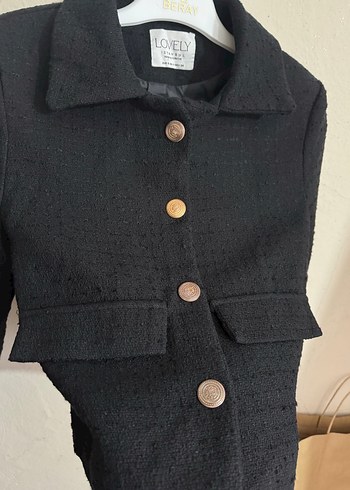 Lovely Siyah Kısa Ceket - Görsel 3