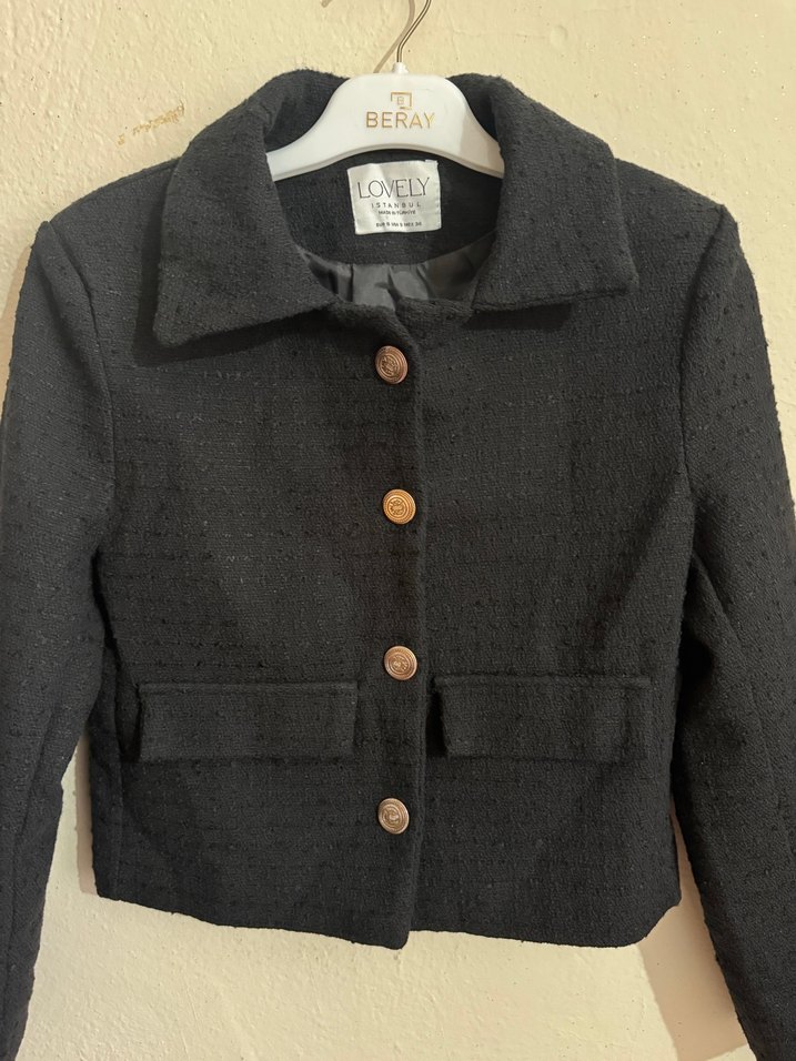 Lovely Siyah Kısa Ceket - Görsel 2