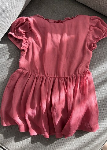 Pembe Fırfırlı Bohem Kız Elbisesi - Görsel 5