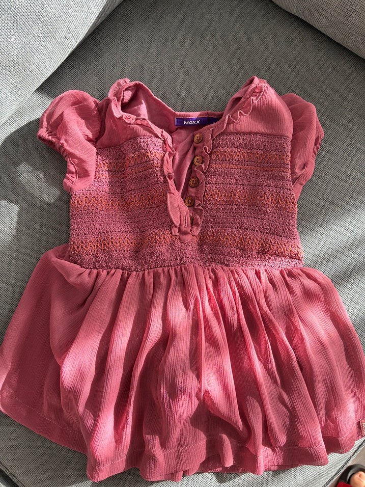 Pembe Fırfırlı Bohem Kız Elbisesi - Görsel 2