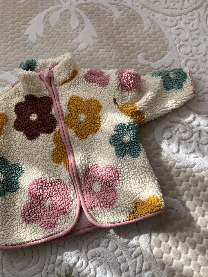 Çiçek Desenli Bohem Kız Çocuk Ceketi - Görsel 4