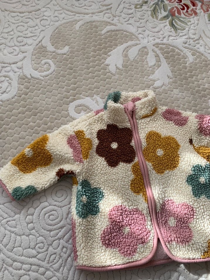 Çiçek Desenli Bohem Kız Çocuk Ceketi - Görsel 2