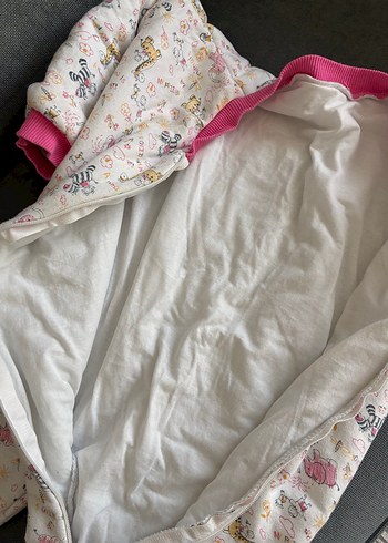 Kız Bebek Fermuarlı Uzun Kollu uyku tuluöu - Görsel 5