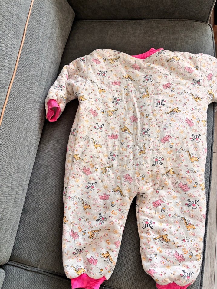 Kız Bebek Fermuarlı Uzun Kollu uyku tuluöu - Görsel 3