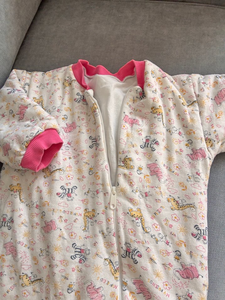 Kız Bebek Fermuarlı Uzun Kollu uyku tuluöu - Görsel 2