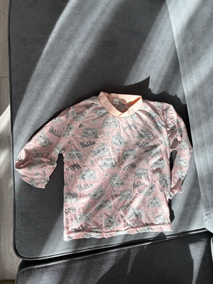 Pembe V Yaka çocuk Pijama Takımı - Görsel 3