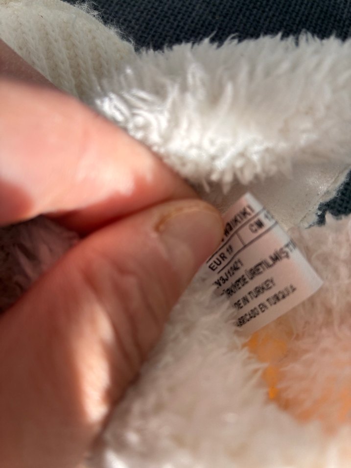 Beyaz Örgü Yün Sıcak panduf - Görsel 4