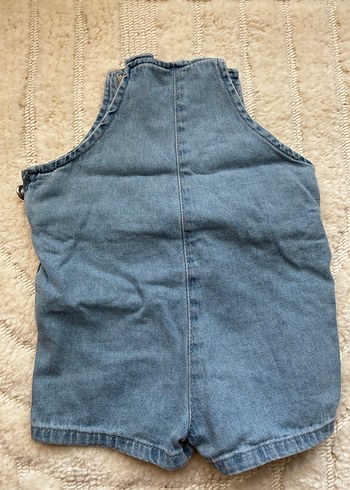 Nakışlı Kot Kız Şort Tulum - Görsel 3