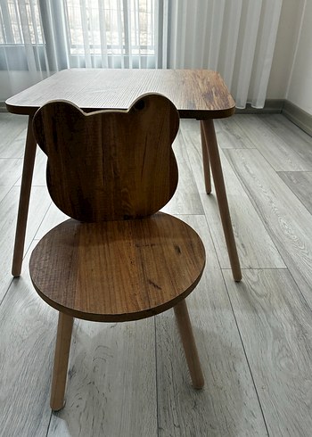 Bej Çocuk Sandalyesi ve Masa Seti - Görsel 2