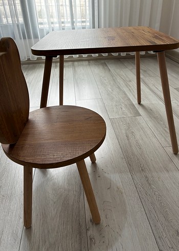 Bej Çocuk Sandalyesi ve Masa Seti - Görsel 6