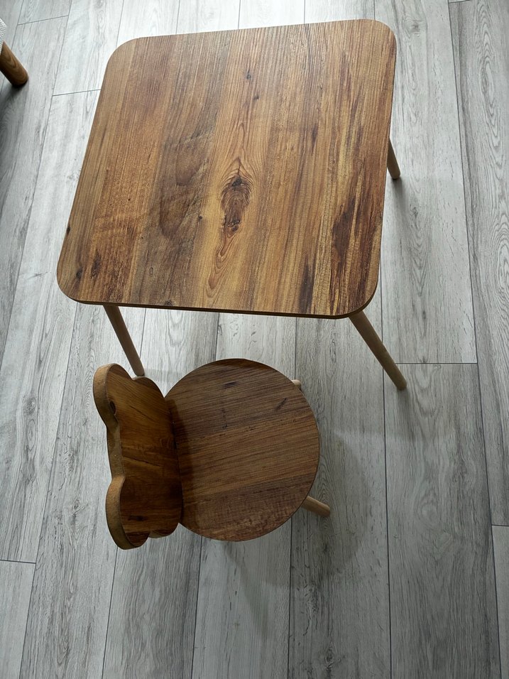 Bej Çocuk Sandalyesi ve Masa Seti - Görsel 5