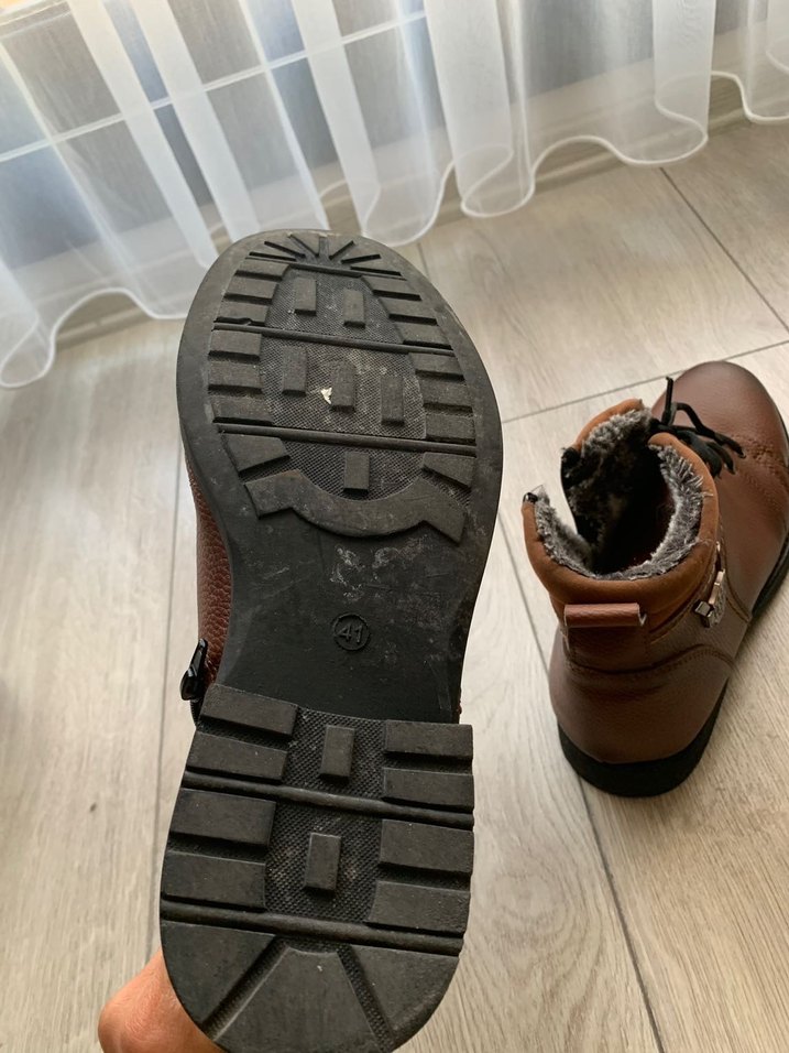 Kahverengi Deri Kürklü Kadın Bot - Görsel 5