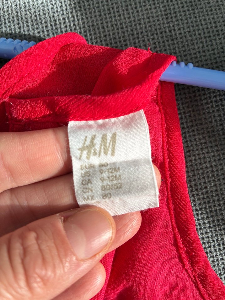 Kız Çocuk Kırmızı Fırfırlı Örme Elbise - Görsel 4