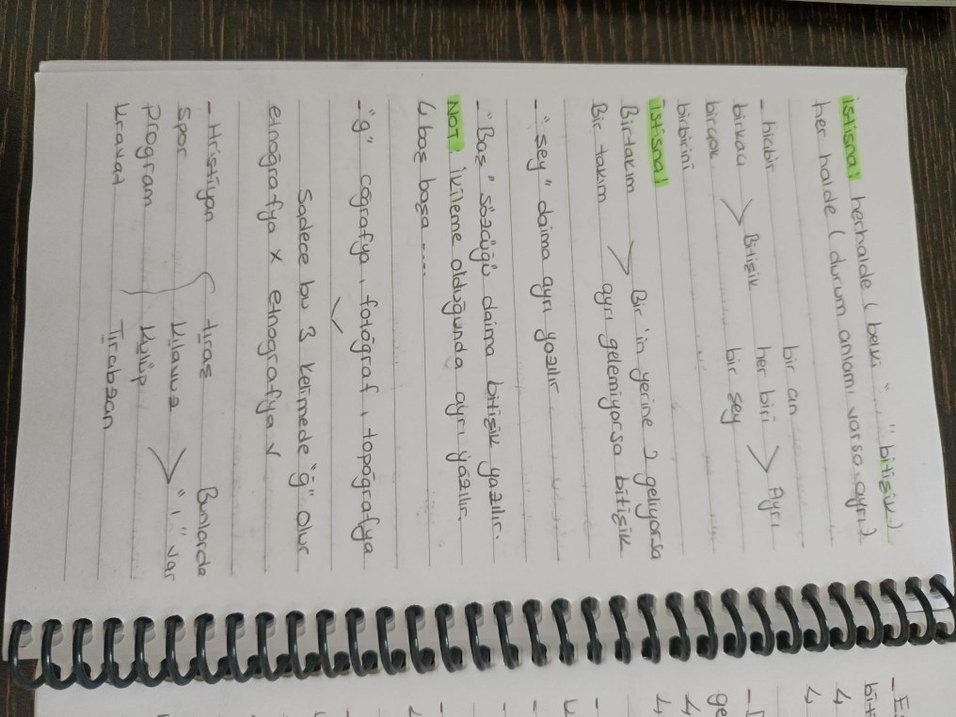 Aker kartal tyt Türkçe el yazmalı kamp defteri - Görsel 5