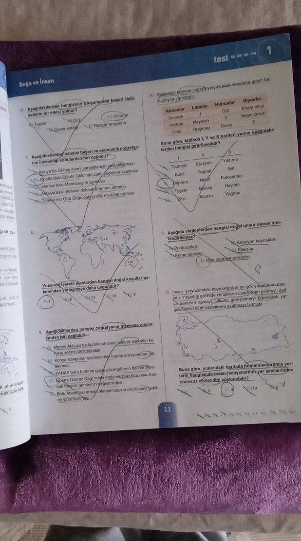Bilfen TYT Coğrafya Soru Bankası - Görsel 3