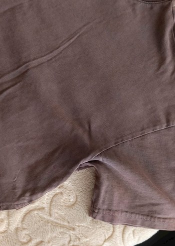 Basic düz renk kahverengi crop - Görsel 3