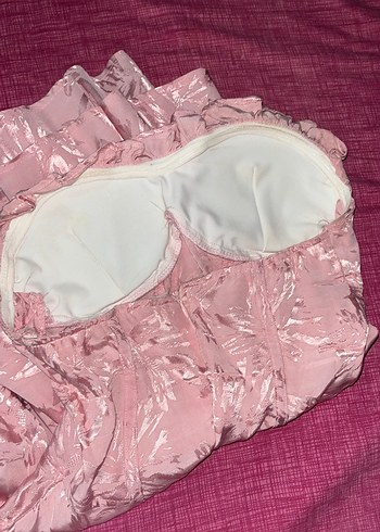 Abiye Pembe muhteşem mini elbise