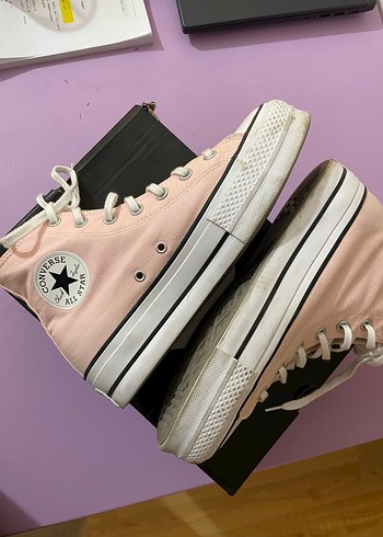 Pembe converse - Görsel 5
