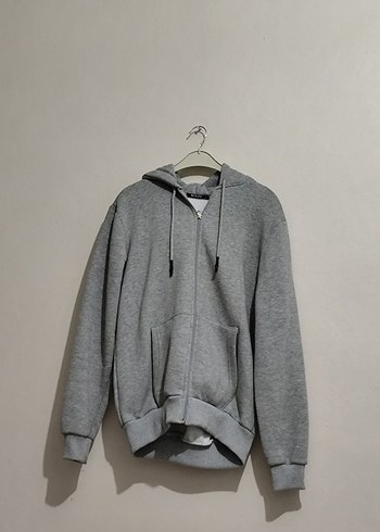 Gri Kapüşonlu Kadın Sweatshirt
