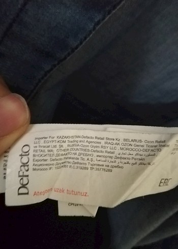 Defacto Düğmeli Uzun Kollu Kot Gömlek