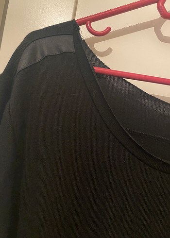 40 Beden Siyah Uzun Kollu Midi Tunik