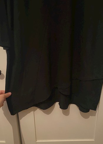 Diğer Siyah Uzun Kollu Midi Tunik