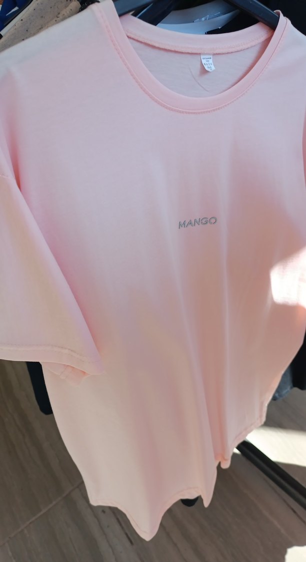 kavun rengi ovarsize tişört - Görsel 3