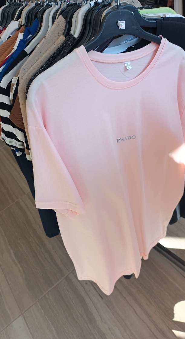 kavun rengi ovarsize tişört - Görsel 2