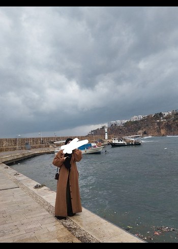 Ümran Özbek marka astarlı uzun kaşe kaban