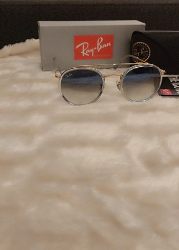 Beden altın Renk Ray-Ban 3647 N round double bridge Gözlük Şeffaf Gri Altın rengi