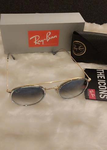 Beden Ray-Ban 3647 N round double bridge Gözlük Şeffaf Gri Altın rengi