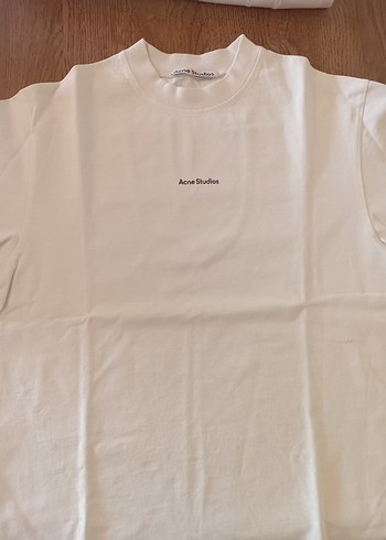 Acne Studios Beyaz Pamuklu unisex Tişört - Görsel 3
