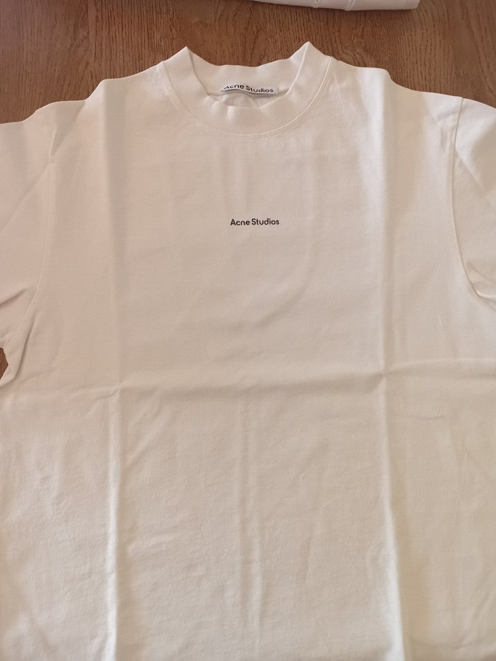 Acne Studios Beyaz Pamuklu unisex Tişört - Görsel 3