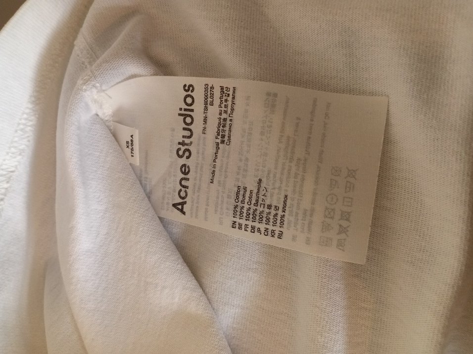 Acne Studios Beyaz Pamuklu unisex Tişört - Görsel 4