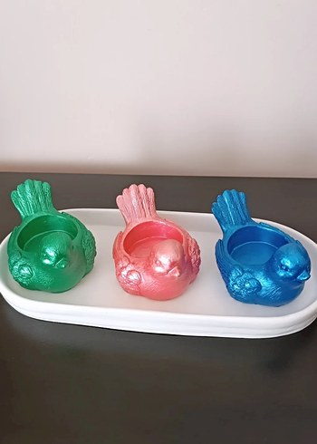 Renkli Kuş Figürlü Tabak Takımı - Görsel 11