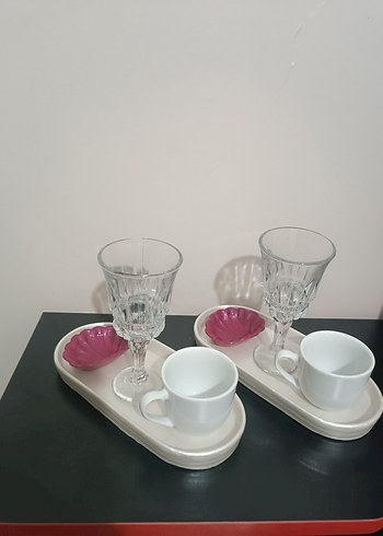 Pembe Pastel Kahve Fincanı ve Tabak Seti - Görsel 3