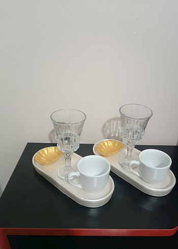 Pembe Pastel Kahve Fincanı ve Tabak Seti - Görsel 4