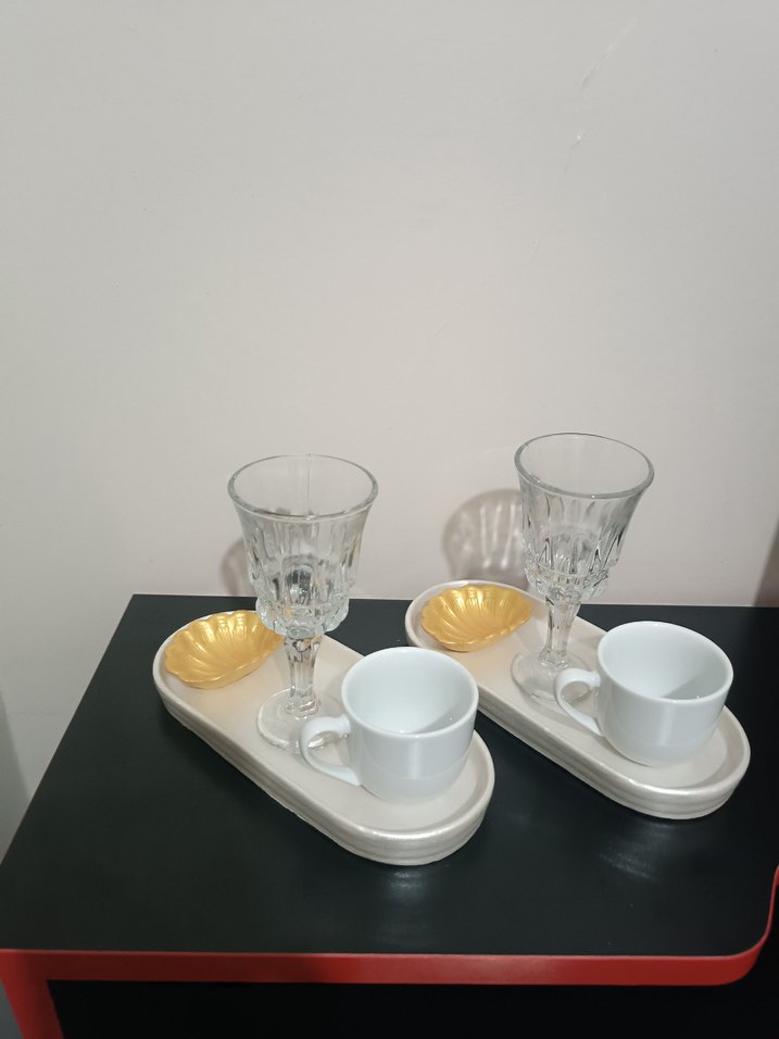 Pembe Pastel Kahve Fincanı ve Tabak Seti - Görsel 4