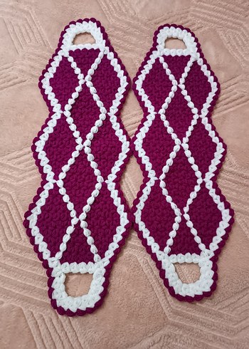 Nakışlı Kırmızı Fırın Eldiveni lif modelleri - Görsel 7