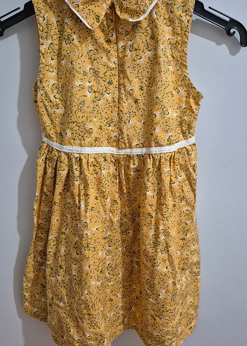 Kız Çocuk Sarı Fırfırlı Elbise - Görsel 2