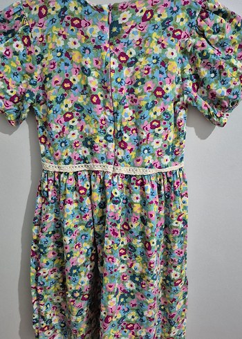 Çiçek Desenli Bohem Kız Elbisesi - Görsel 3