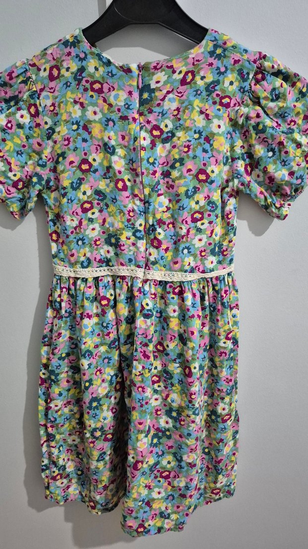 Çiçek Desenli Bohem Kız Elbisesi - Görsel 3