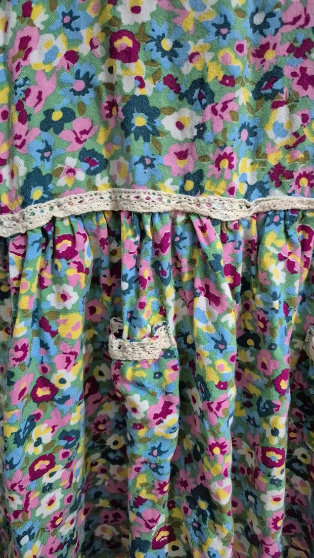 Çiçek Desenli Bohem Kız Elbisesi - Görsel 2