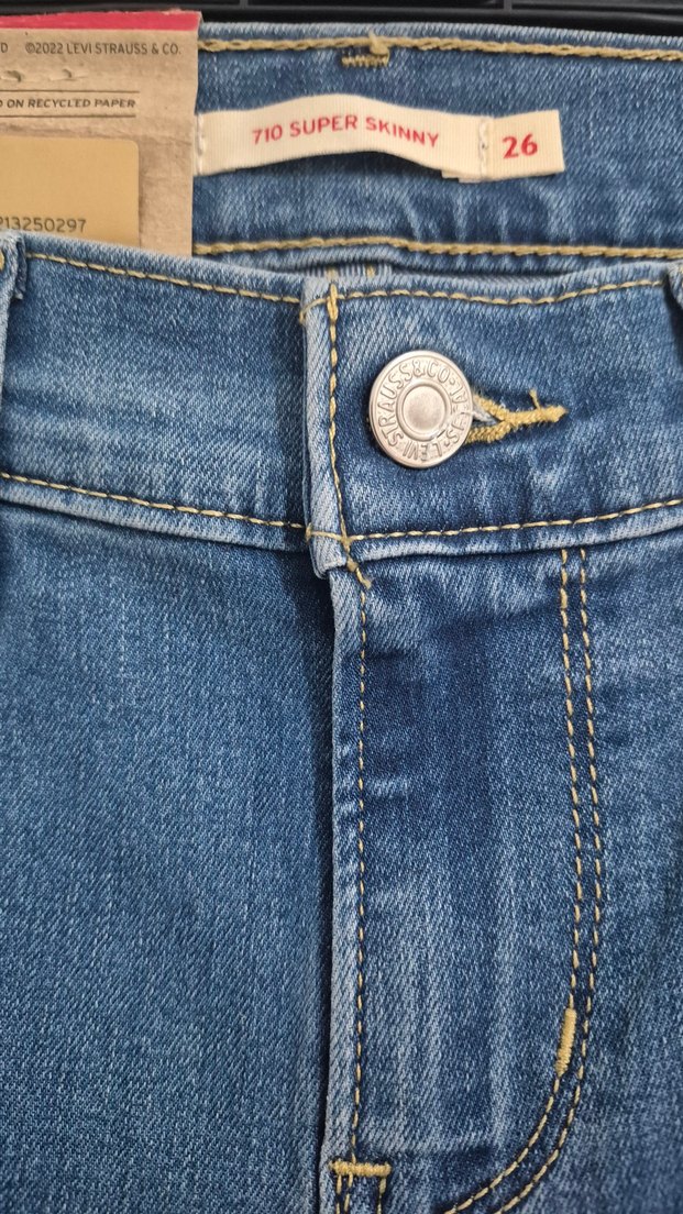 Levis Skinny Mavi Denim Pantolon - Görsel 2