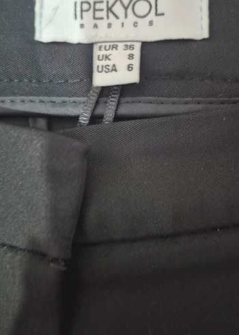 İpekyol Siyah Kadın Kumaş Pantolon Midi Boy - Görsel 4