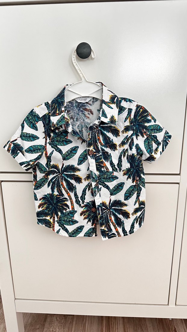 Erkek Çocuk Kısa Kollu Desenli Gömlek - Görsel 3