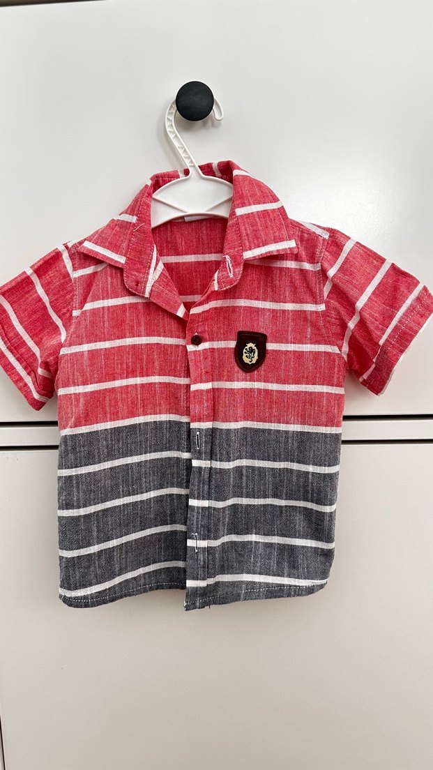 Erkek Çocuk Kısa Kollu Desenli Gömlek - Görsel 2