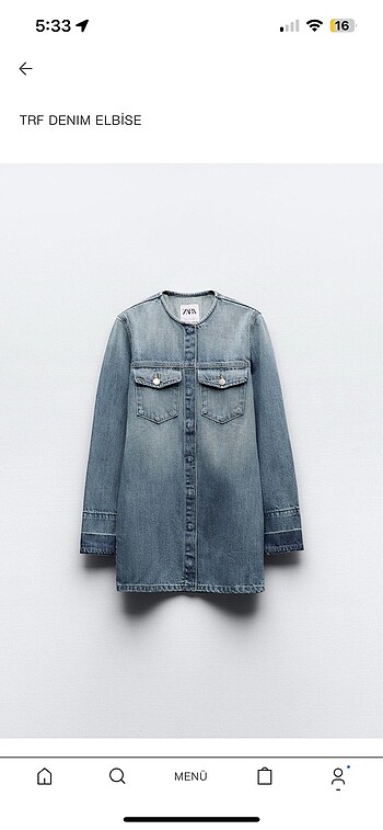 zara denim elbise
