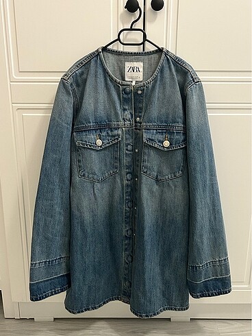 Zara zara denim elbise