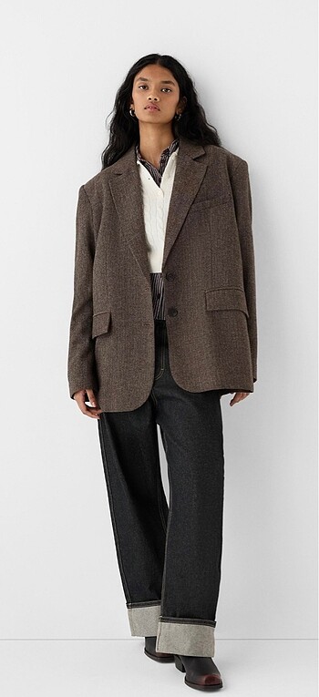 bershka oversize kaşe blazer